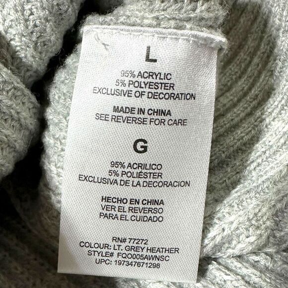 French Connection Women's Embellished Grey Sweater Size Large - Picture 13 of 15